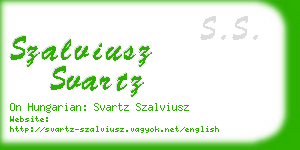 szalviusz svartz business card